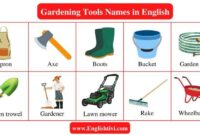 Gardening Tools Names For Kids Gardening Tools