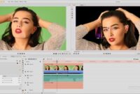 Professional video editor using sophisticated software to seamlessly ... Green Screen Video Editor